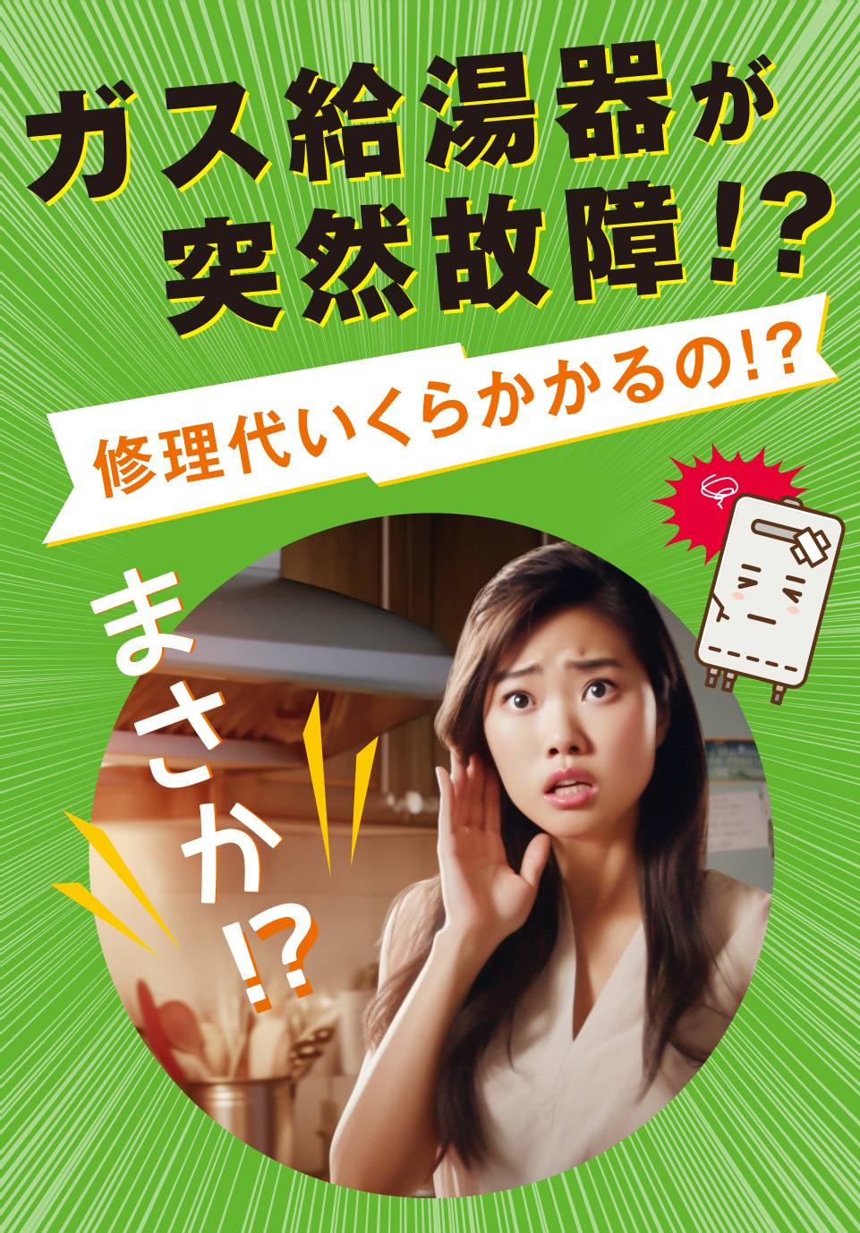 島根県松江市の皆さま！ガス給湯器の故障でお困りですか？